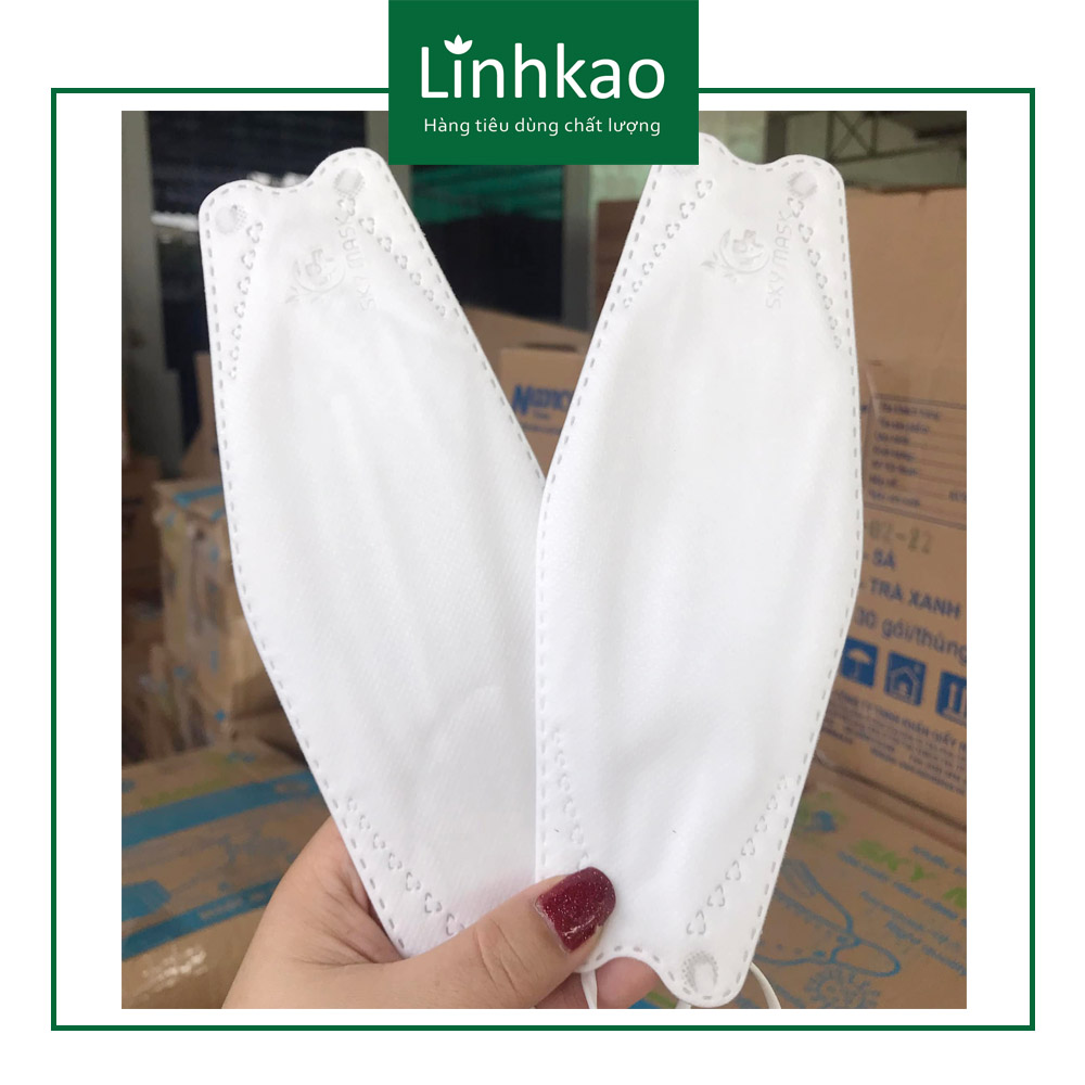 Thùng Khẩu trang 4D KF94 kháng khuẩn Sky Mask [30 gói/300 cái]