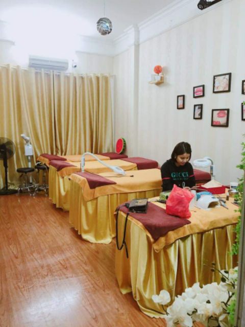 Ga lụa, ga phi bóng spa tặng kèm vỏ gối (may trong 2 ngày)