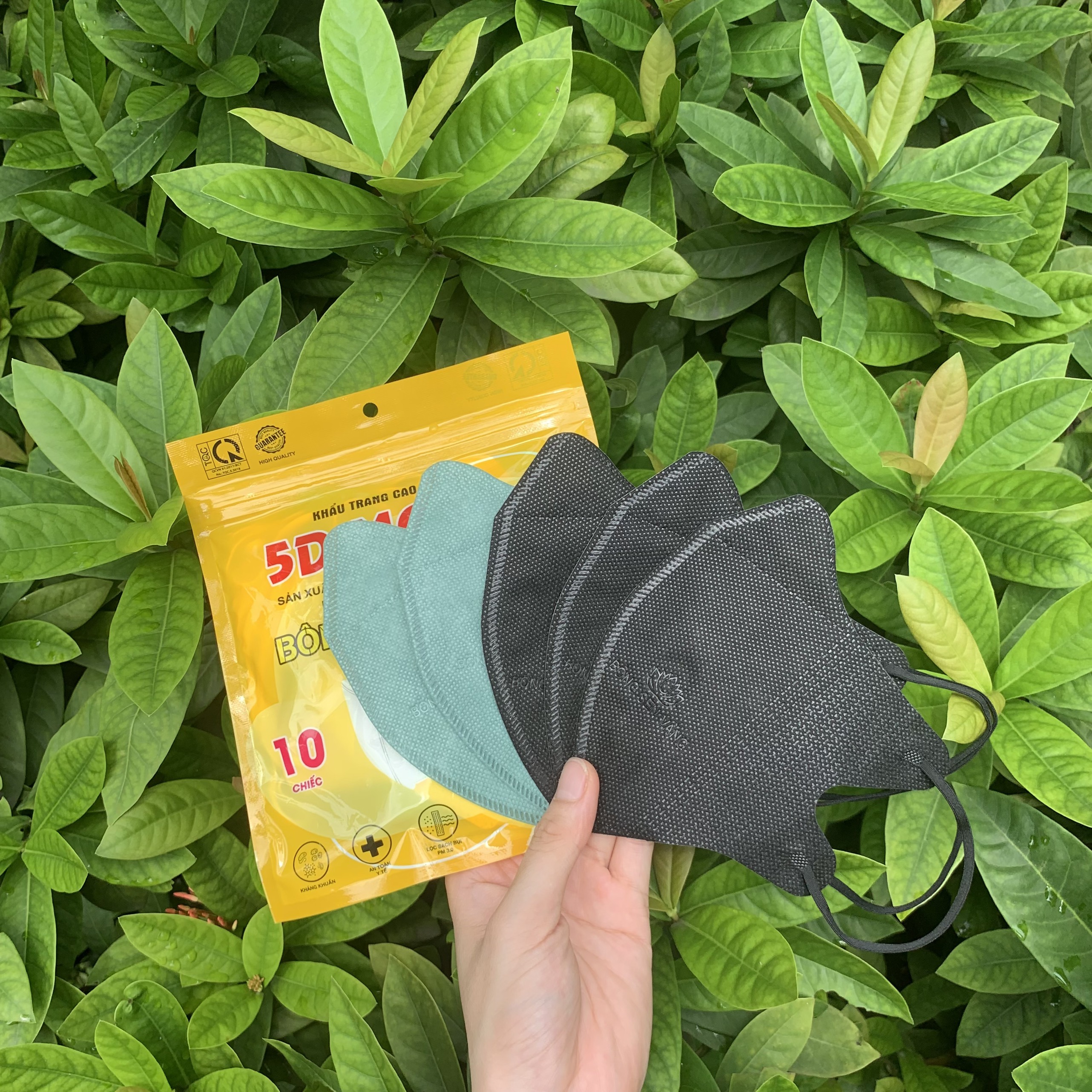Thùng 400c Khẩu Trang 5D Bông Sen Vàng