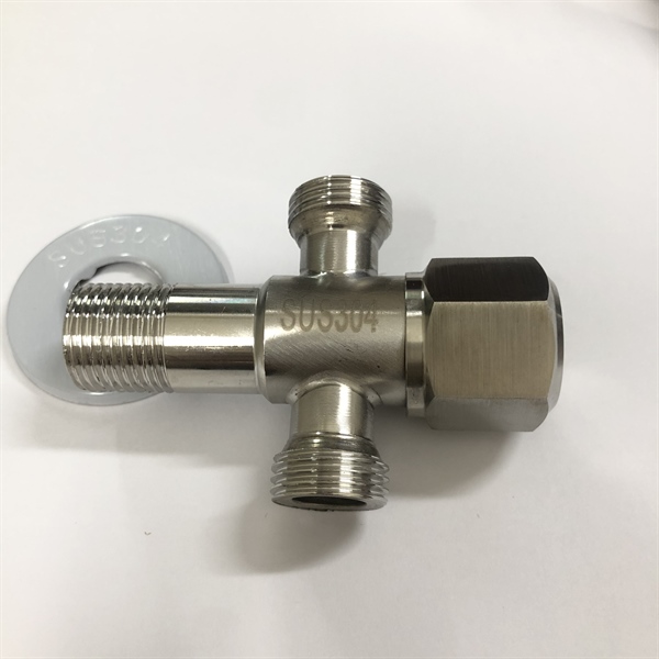 Van chia nước 2 đường chữ t inox 304