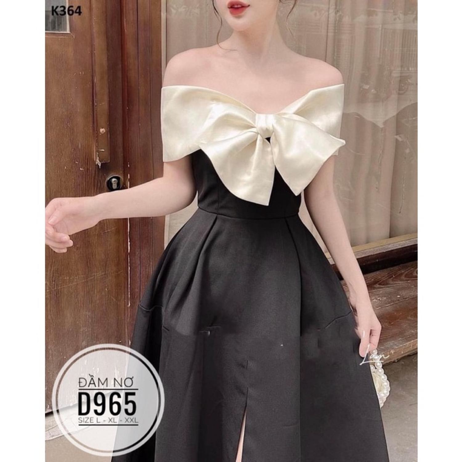 (60-90KG) MINSTORE Bigsize Đầm nơ D965