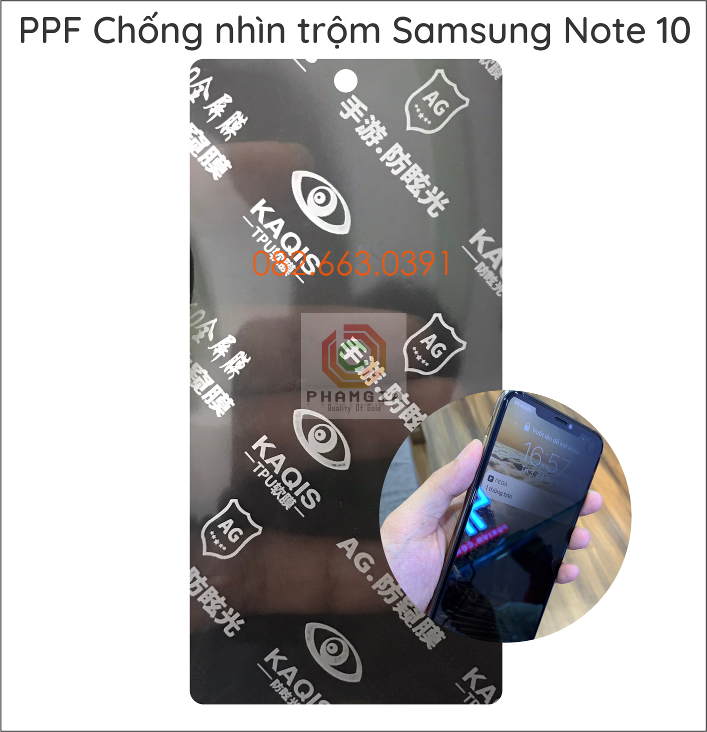 Dán ppf chống nhìn trộm samsung note 10 note 10+ note 10 plus