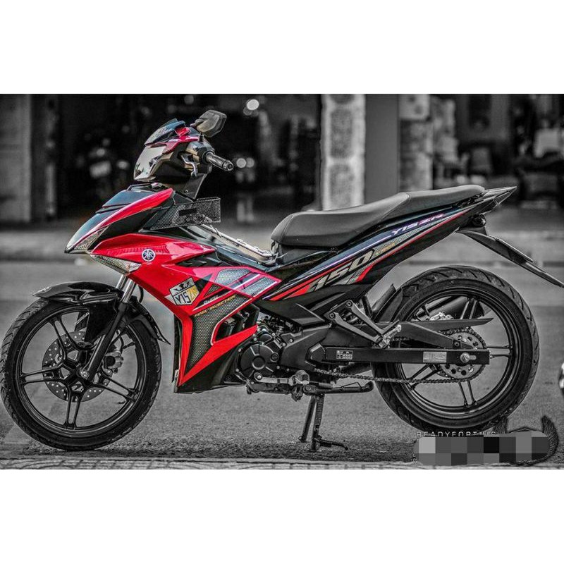 Tem rời exciter 150 đỏ đen y15zr, tem chế 3 lớp không bay màu