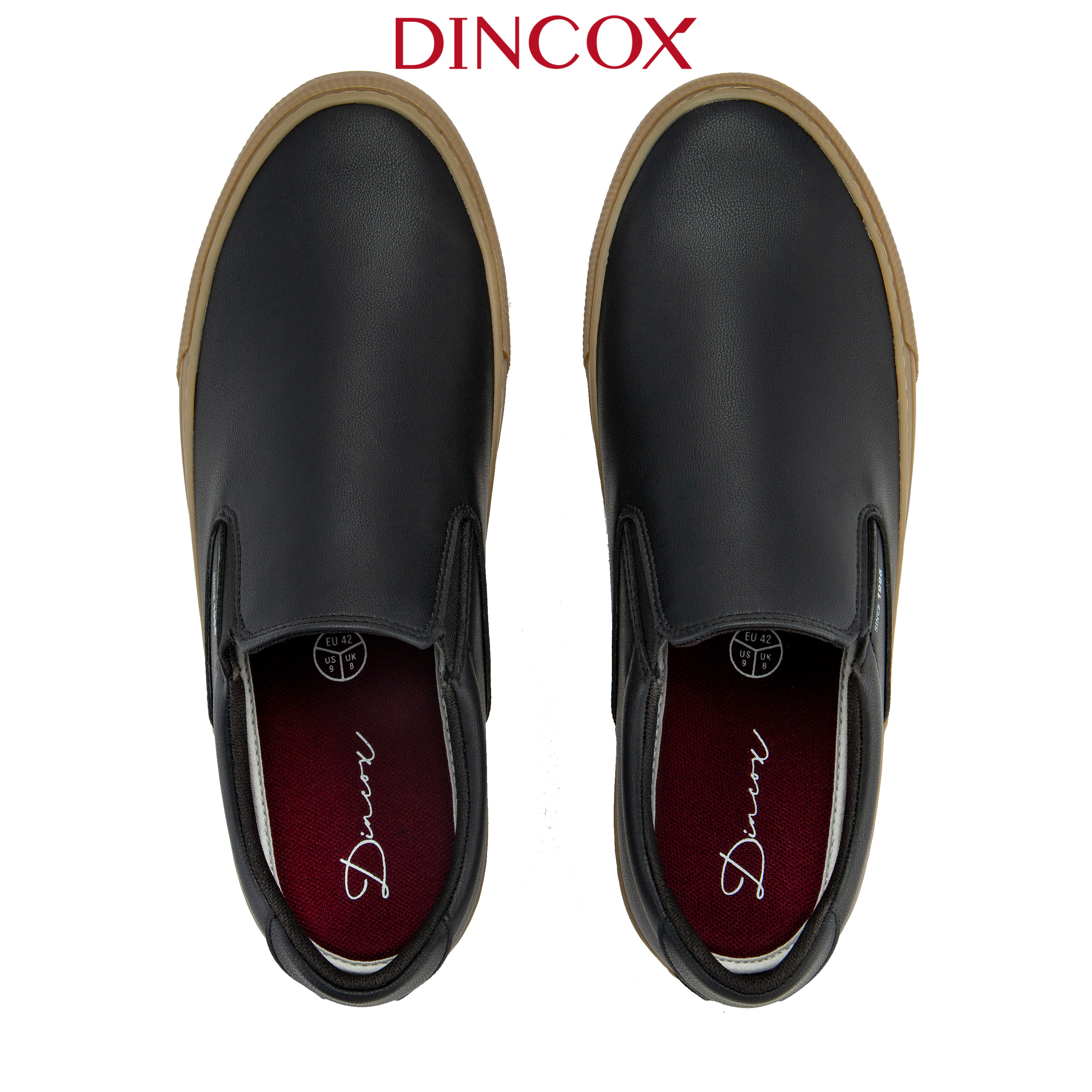Giày Lười Da Nam Slip on Dincox C38 Black