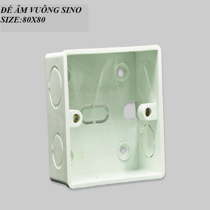 Đế âm vuông âm tường 80x80 chính hãng SINO