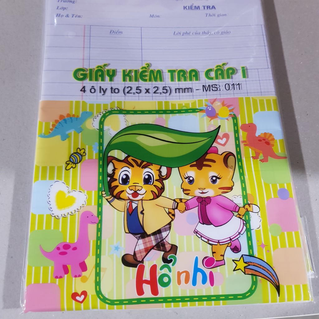 Giấy kiểm tra cấp I 4 ô ly (25 x 25) mm MS 011