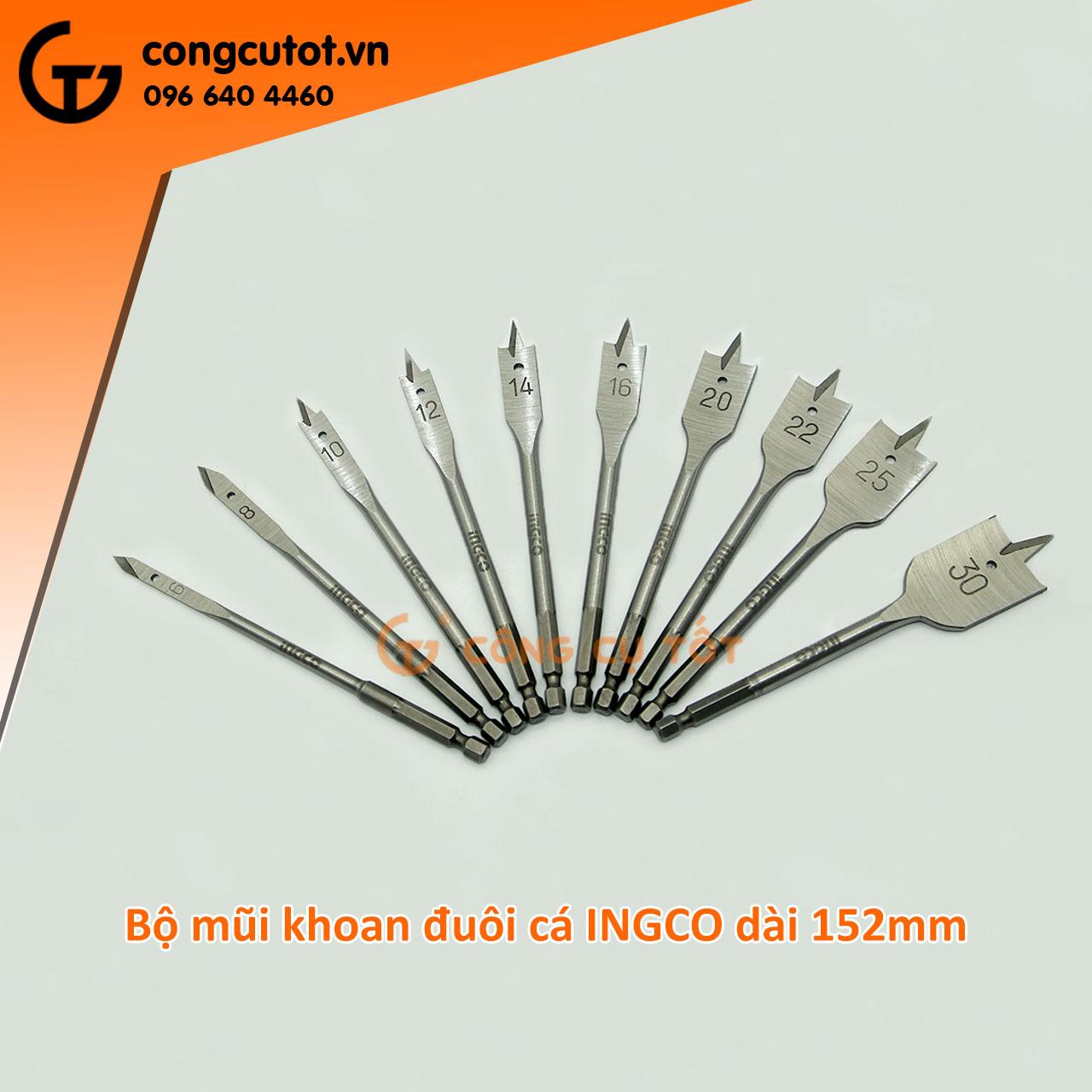 Mũi khoan đuôi cá Ingco các cỡ