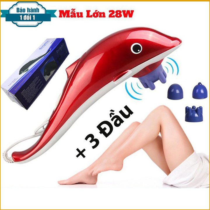 Máy massage đấm lưng vai cổ hình cá heo cỡ lớn