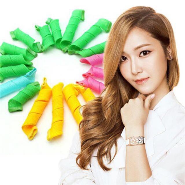 Lô cuốn tóc xoăn ốc sên 18 ống, bộ uốn tóc không dùng nhiệt - Lô cuốn tóc tạo kiểu tóc xoăn gợn sóng chuẩn