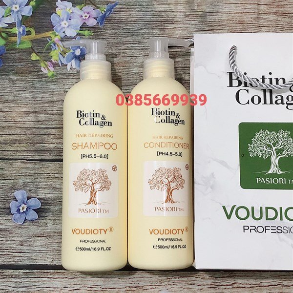 Dầu gội xả biotin collagen phục hồi nhanh mọc tóc 500ml