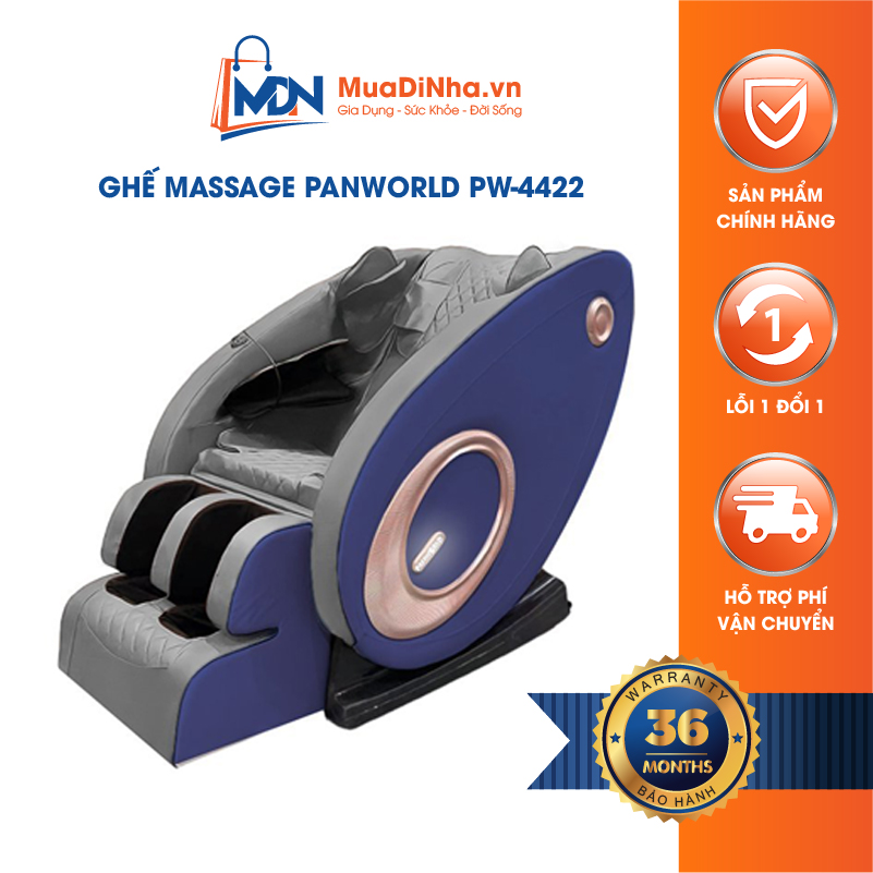 Ghế massage toàn thân Panworld PW-4422 bảo hành 36 tháng chính hãng - Màu xanh