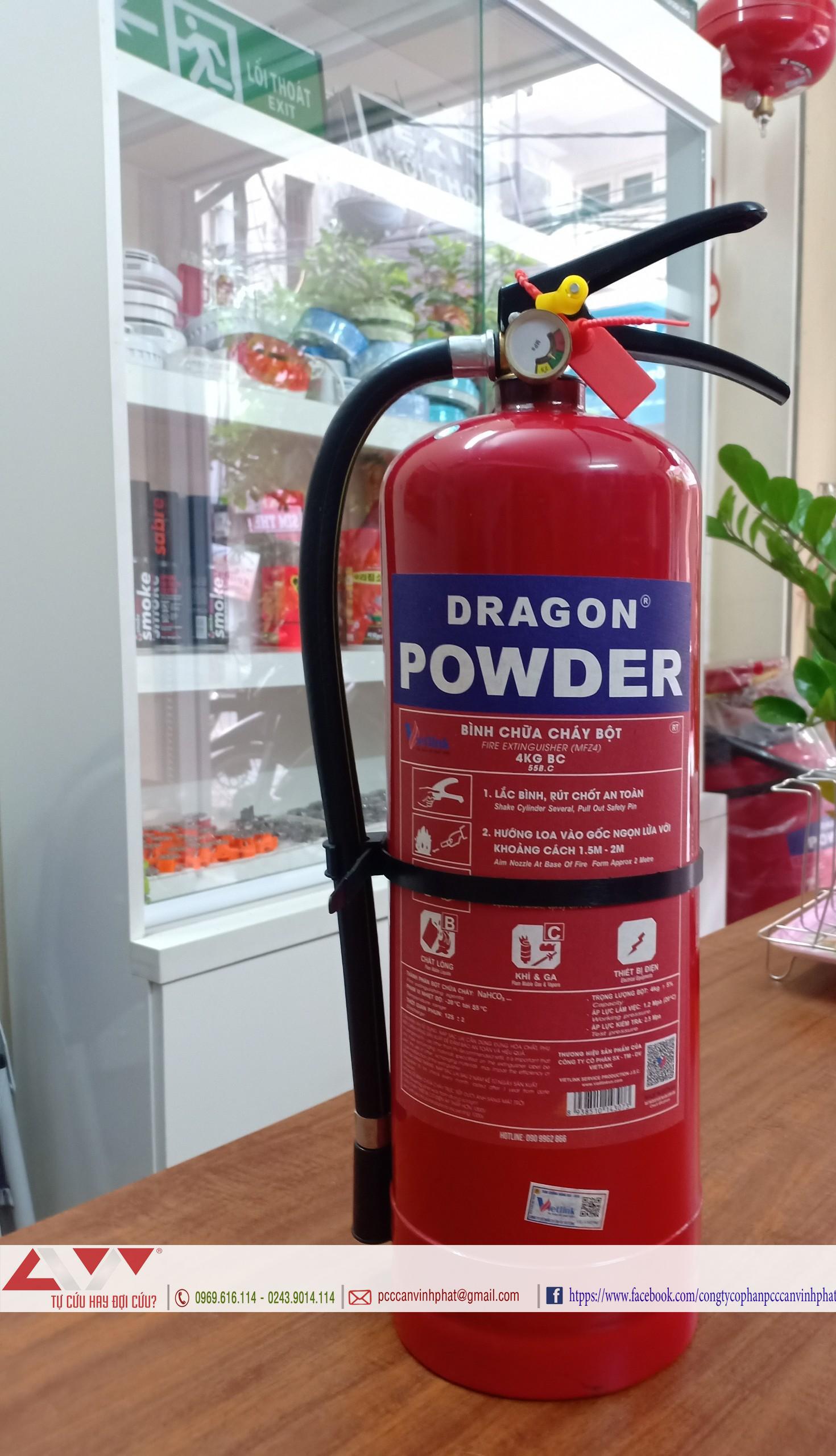 Bình chữa cháy Dragon Powder BC 4kg, MFZ4