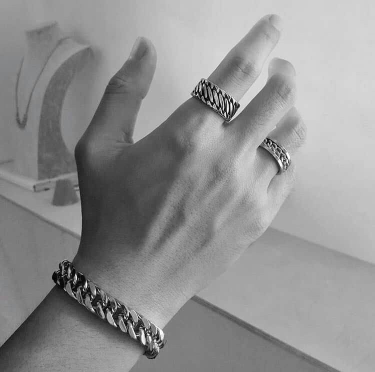 Vòng tay Chain 11mm - nhẫn Titan - ODIN