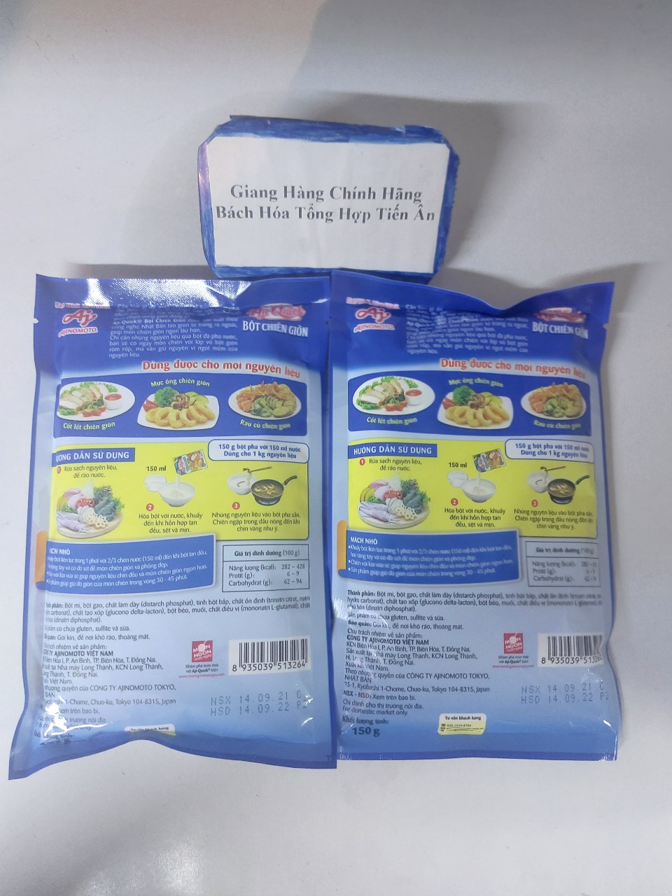 Combo 2 Gói Bột chiên giòn Aji-Quick  150g