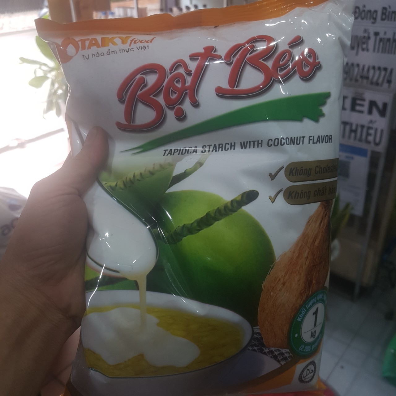 Mồi bột béo cốt dừa câu cá tra, trê, chim, trôi, chép 1kg