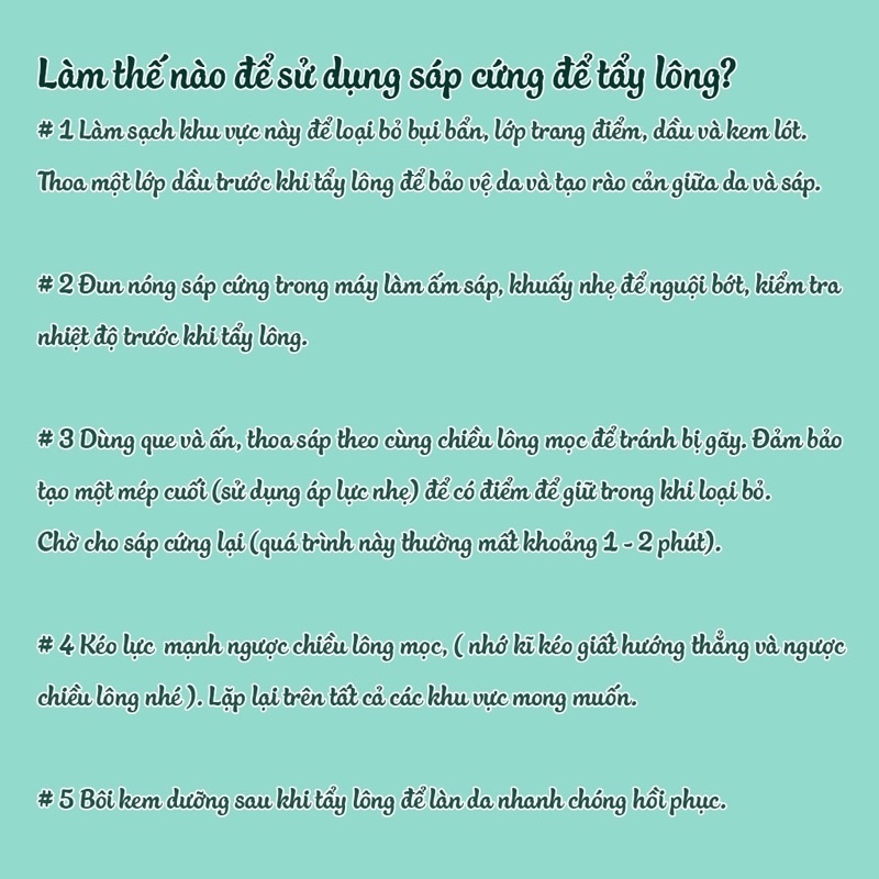 Túi 100g Sáp Wax Lông Dạng Hạt ( Tặng Kèm Que & Bát )