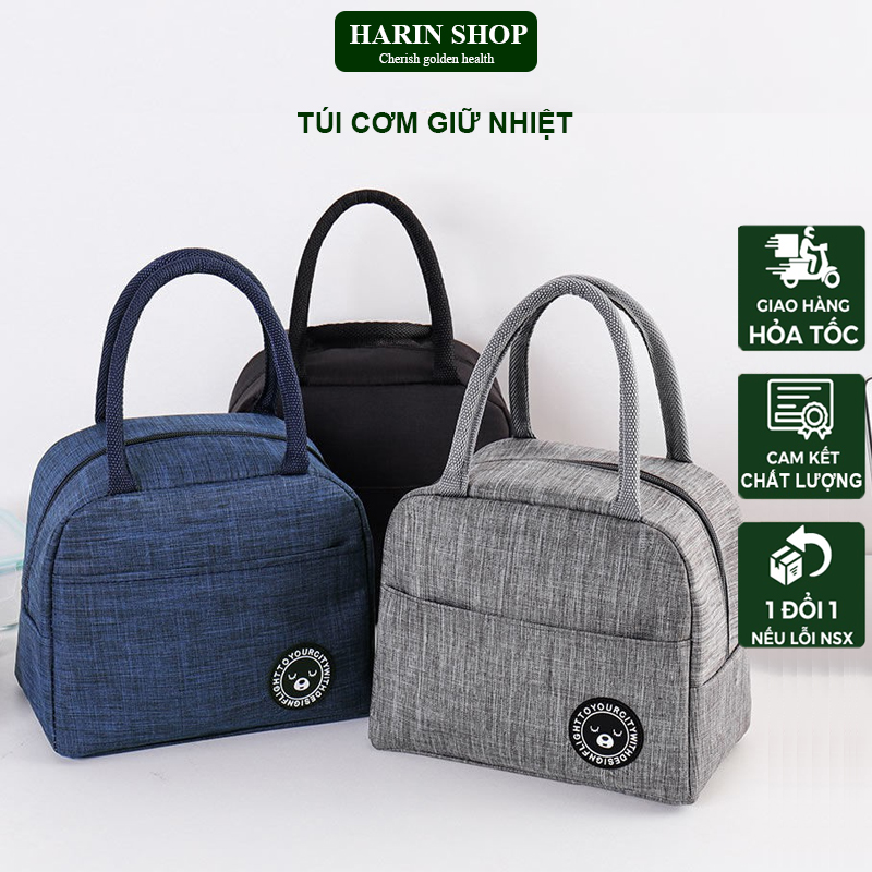 Túi Cơm Giữ Nhiệt - Túi Đựng Cơm Văn Phòng Giúp Mang Đồ Ăn Gọn Gàng Tiện Dụng Có Quai Xách 2 Lít HARIN