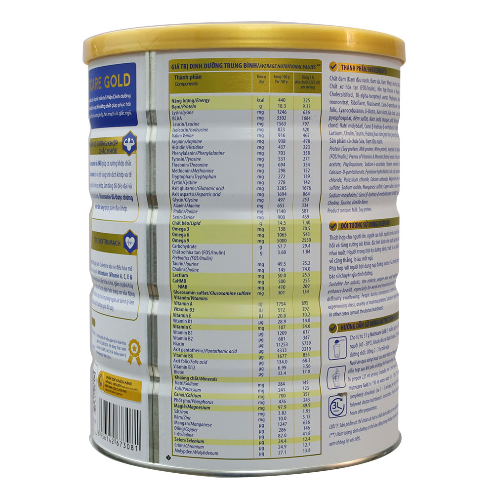 Sữa Nutricare Gold 900g [Date 2026]..