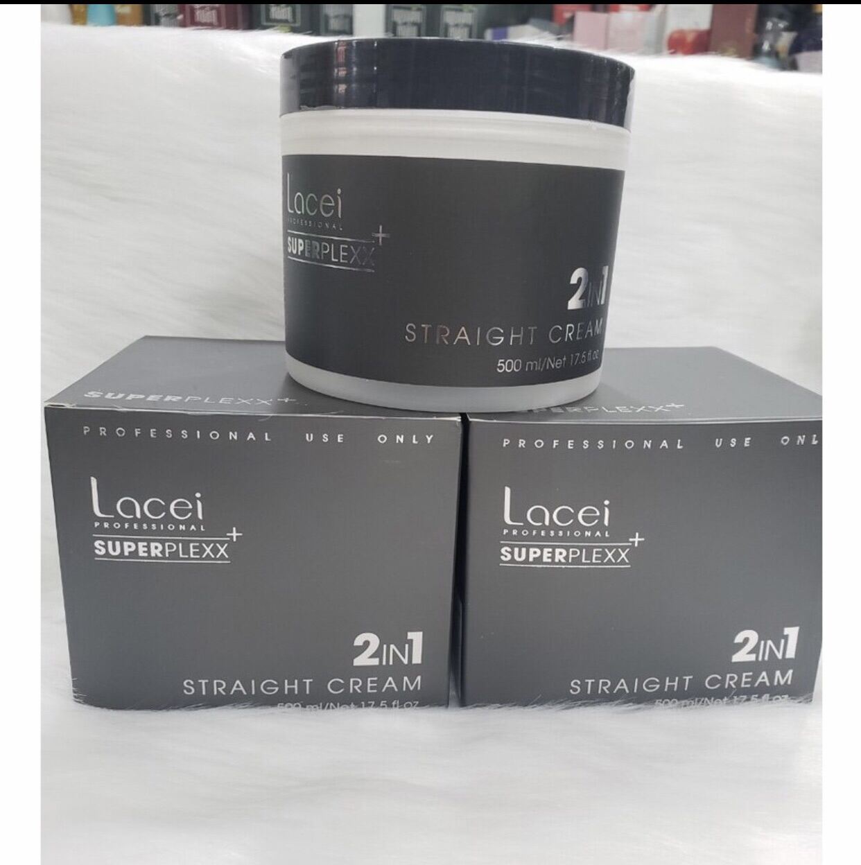Duỗi tóc phủ mịn lacei 2 trong 1. - duỗi lacei superplexx+ straight cream 500ml