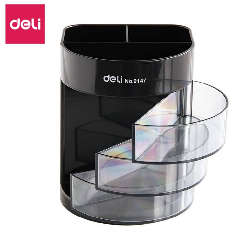 Khay cắm bút văn phòng deli 9147 / khay cắm bút nhiều ngăn deli e9147