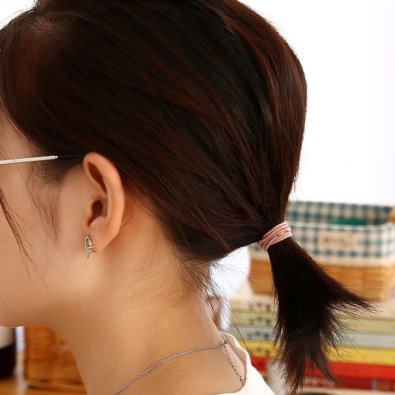 Dây buộc tóc, dây cột tóc phong cách Hàn Quốc túi zip 100 cái