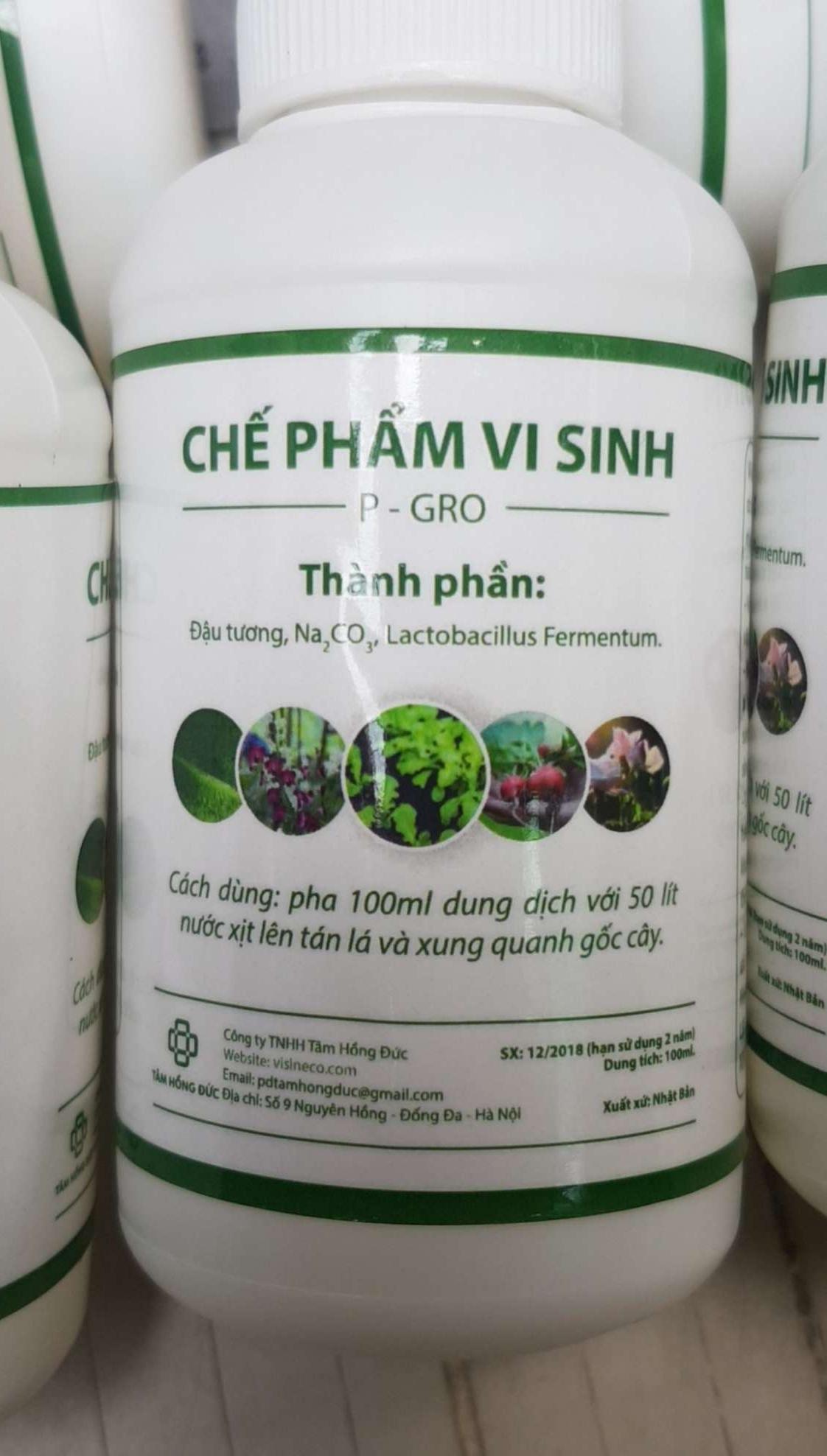 [hỗ trợ vc] 2 LỌ CHẾ PHẨM SINH HỌC P-GRO
