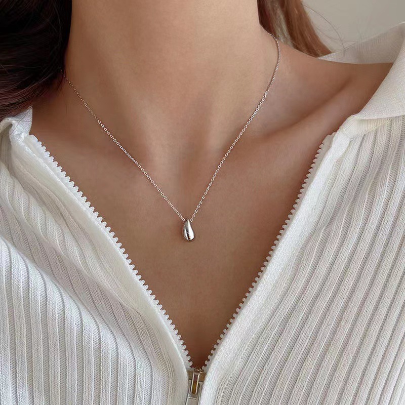 Dây chuyền titan hạt đậu may mắn vòng cổ titan mạ vàng 14K không đen gỉ Her accessories