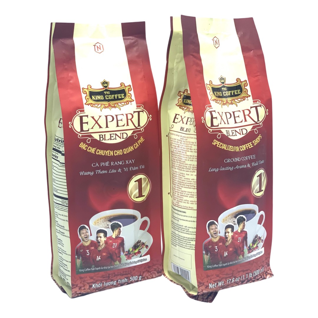Combo 2 Gói Cà phê rang xay King Coffee Expert Blend 1 (500g/Bịch)