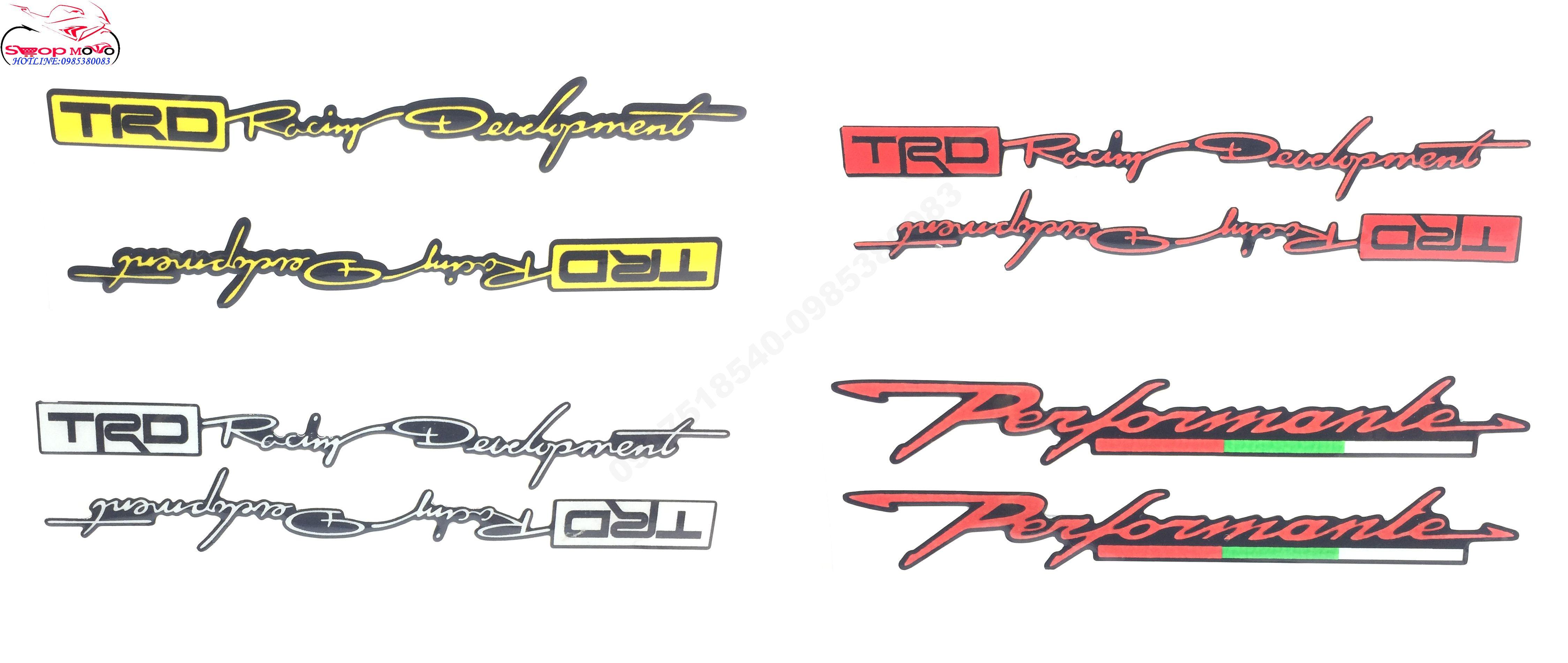 DECAL TEM ĐUÔI CHỮ RIZOMABREMBOTRD RACING VÀ PERFORMANTE