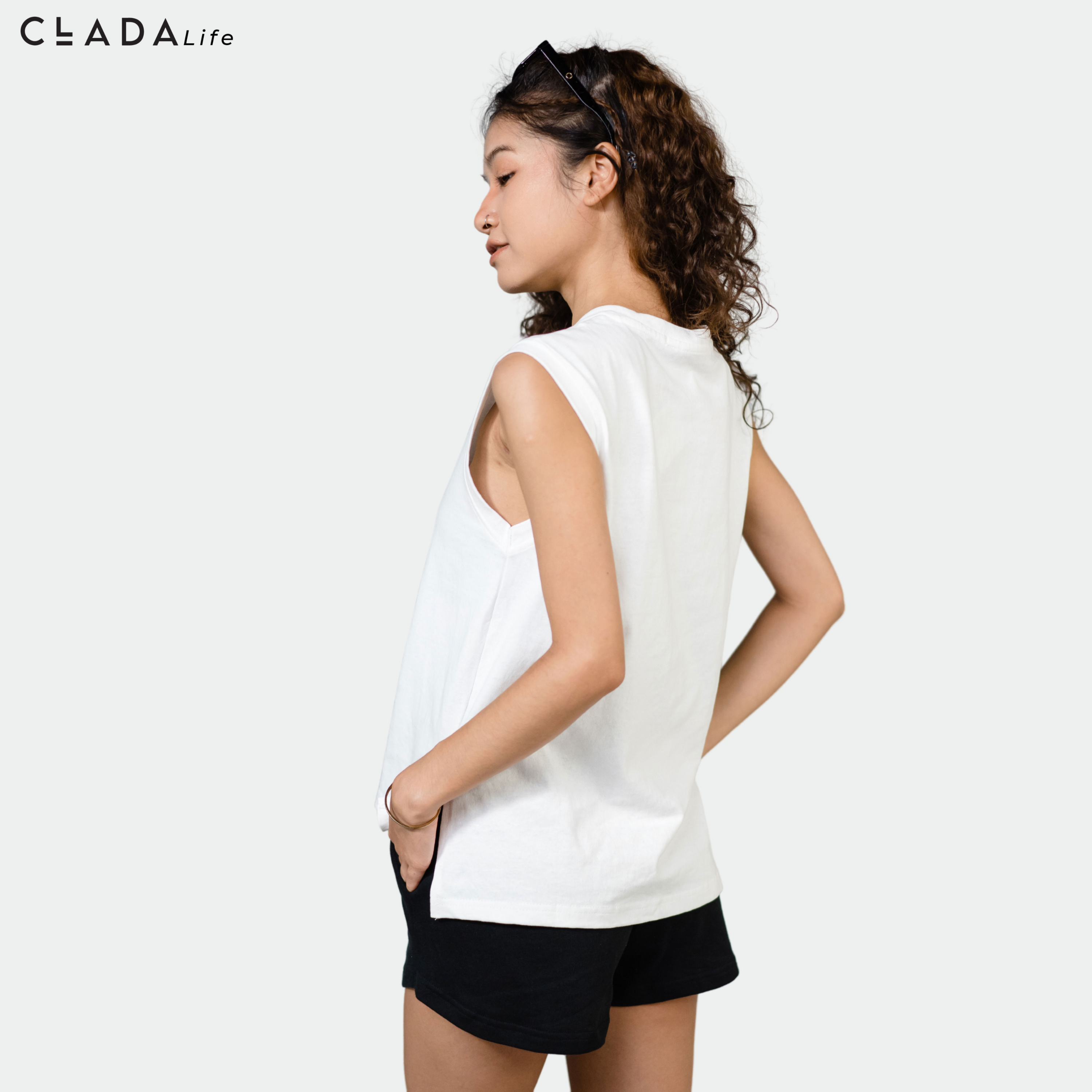 Áo Tanktop Nữ Thương Hiệu CLADA - Trắng - AL008