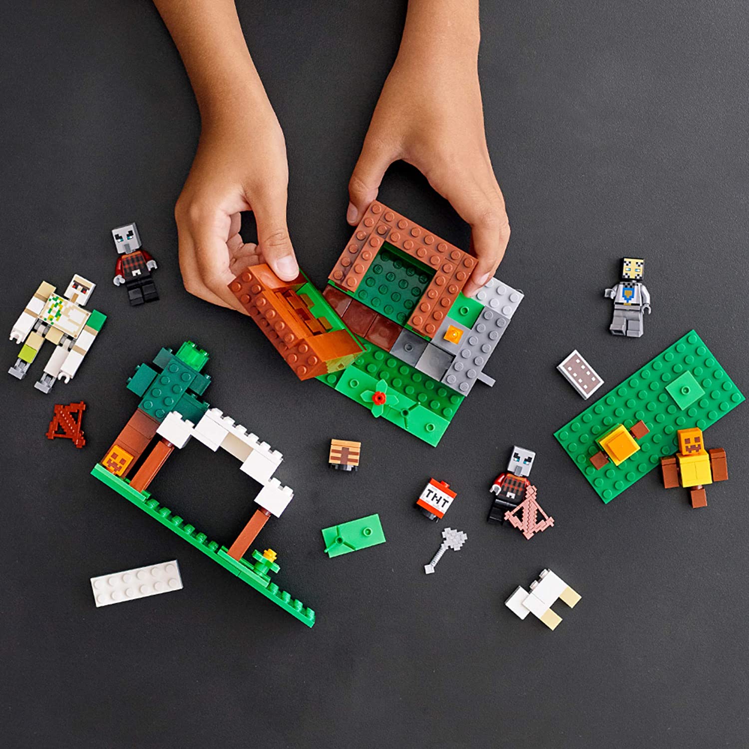 Mới Lego Minecraft The Pillager Outpost 21159 Bộ đồ chơi khối xây