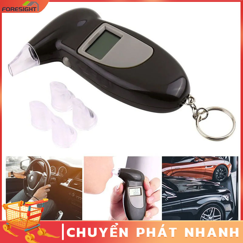 Thổi nồng độ cồn ,Máy đo nồng độ cồn bia rượu trong hơi thở tặng kèm 5 đầu thổi,Máy đo độ cồn đạt chuẩn 99%