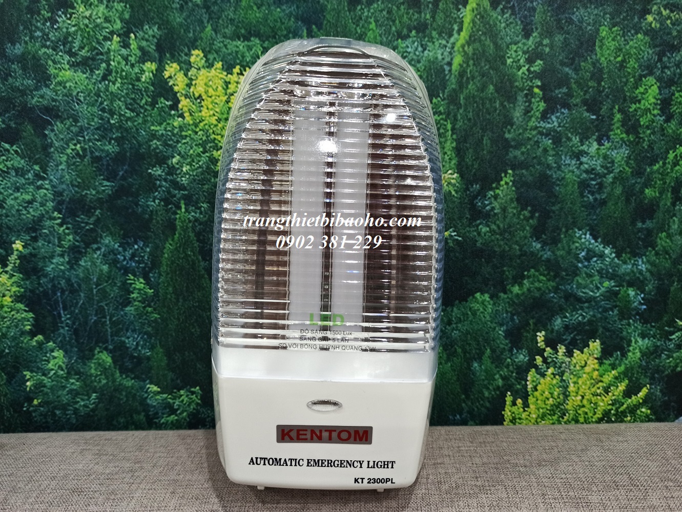 Đèn pin sạc khẩn cấp KENTOM 2300PL - hình thật