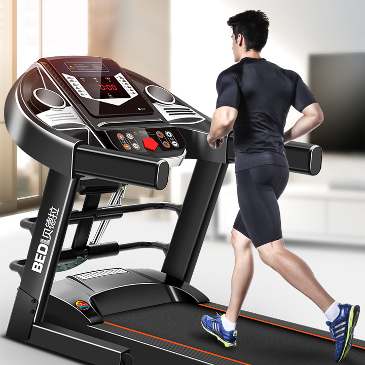 Electric treadmill multi-function model newest model belly fat calculator smart folding technology eye protection LED display