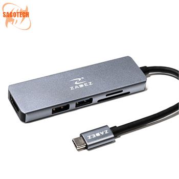 Bộ chuyển đổi Type-C Hub Zadez ZAH-515 (5 trong 1)