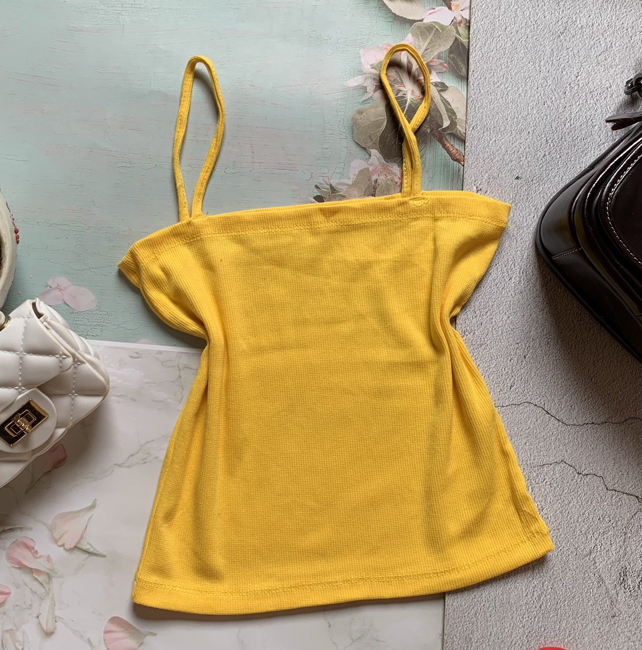 Áo 2 dây croptop áo hai dây dáng ôm dây bản to chất liệu cotton mịn mát