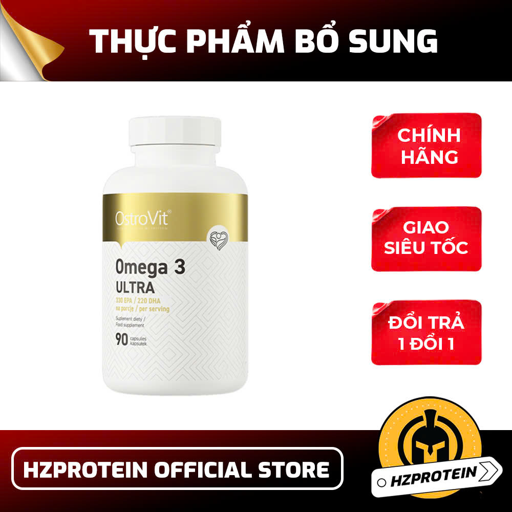 Ostrovit Omega 3 Ultra - 90 viên nang dầu cá cô đặc hỗ trợ trí não
