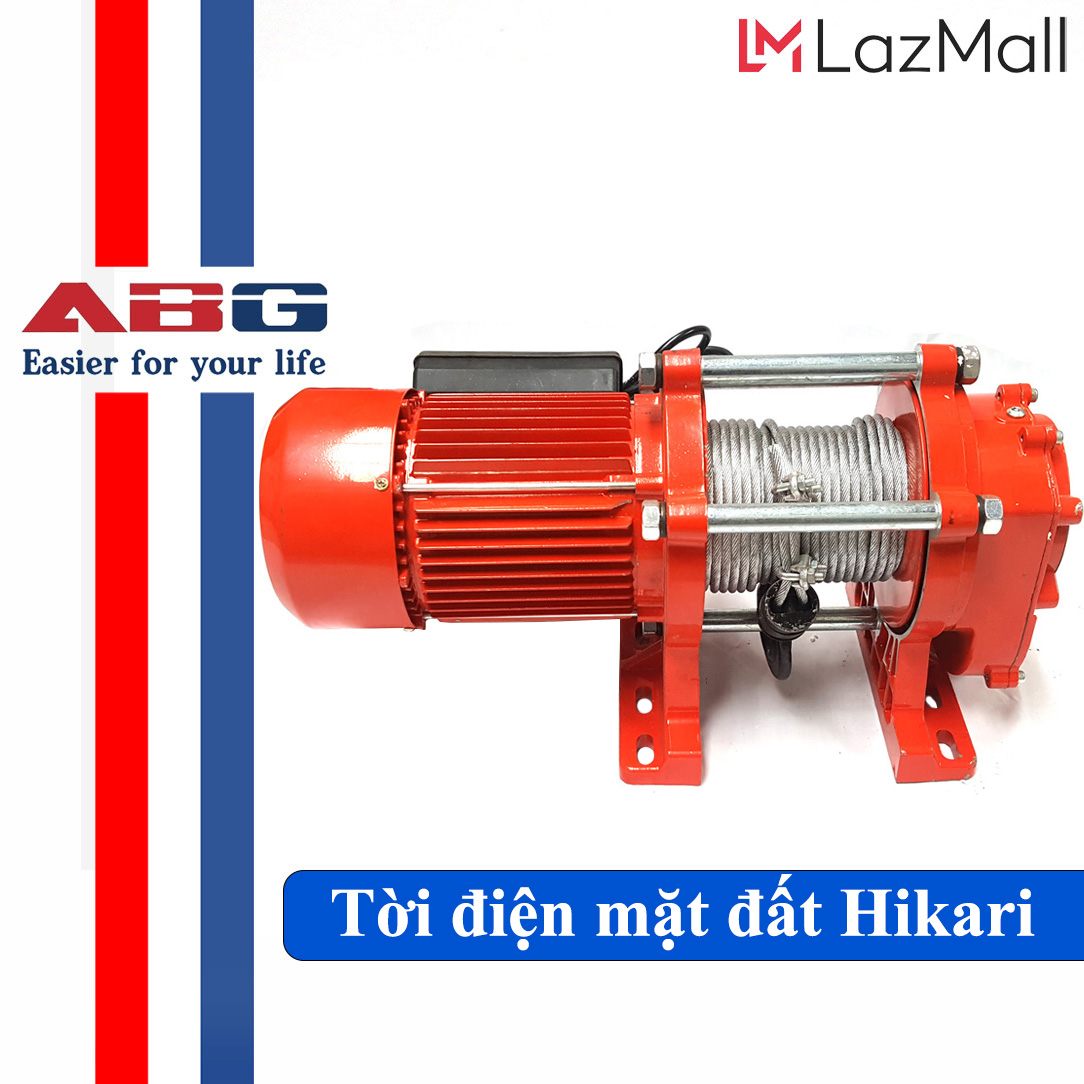Máy tời điện mặt đất abg hikari master hk-2000 1 tấn và hk-3500 1,5 tấn - máy tời điện quấn dây đồng chịu nhiệt