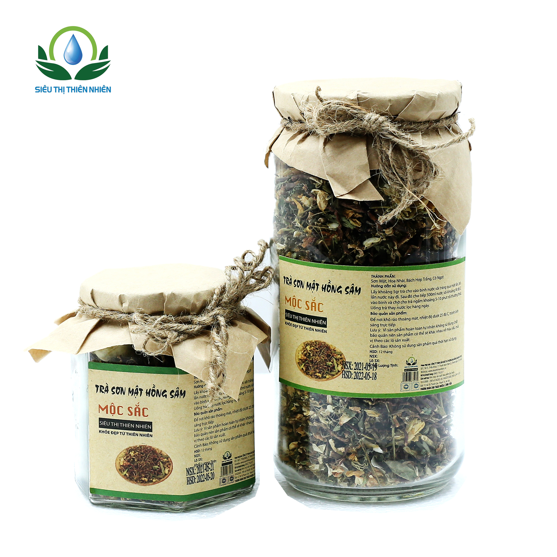 Trà Sơn Mật Hồng Sâm Mộc Sắc Gói 100g