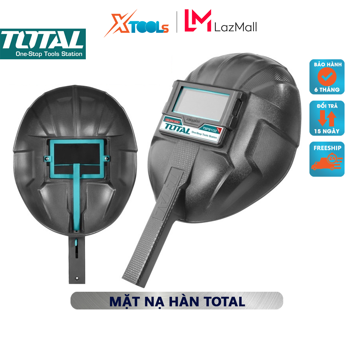 Mặt nạ hàn total tsp9102 kính hàn tự động 108 3mm, chất liệu nhựa pp, 1 kính bảo vệ chống chói, chống tia cực tím, chống chất lỏng, khói, bụi