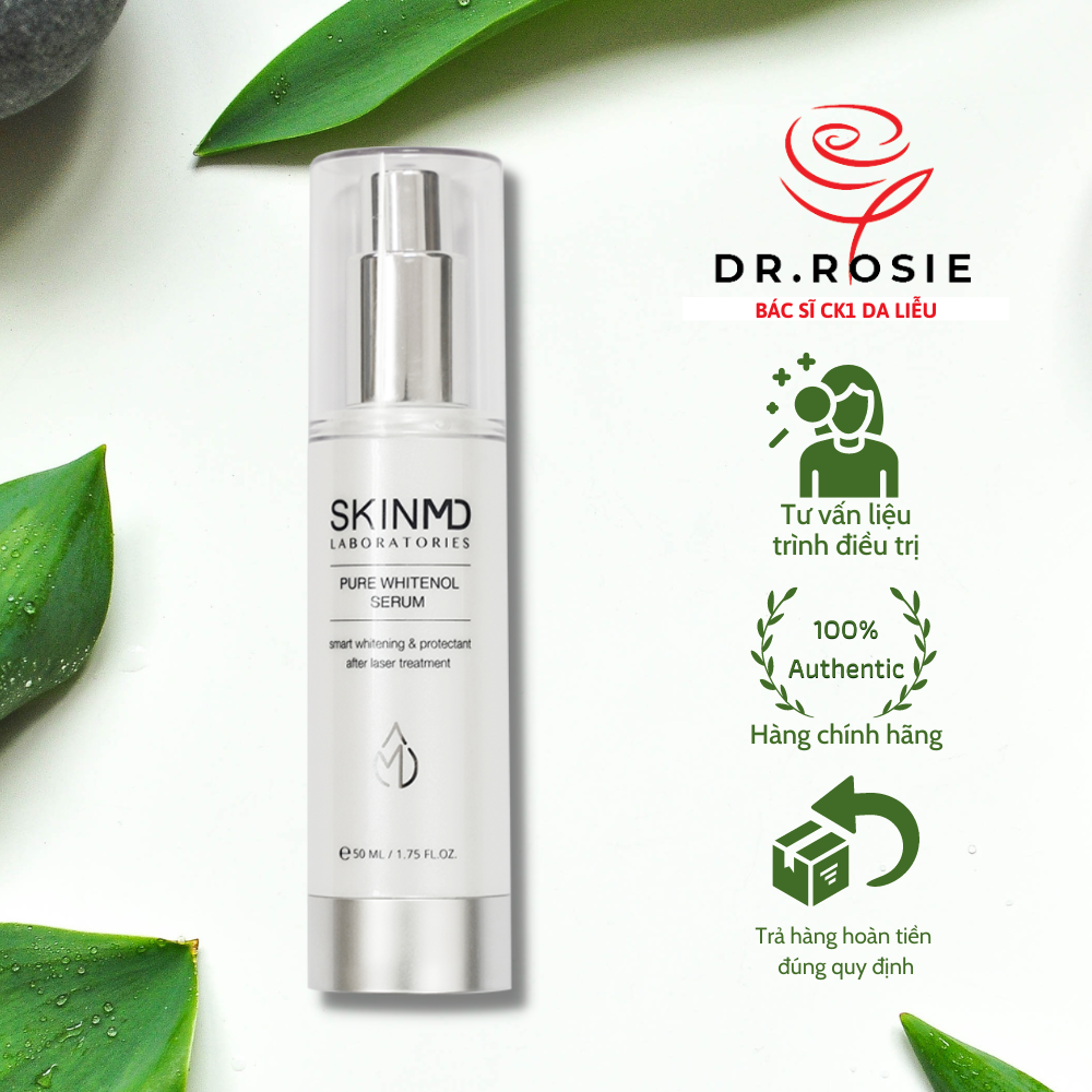Serum trắng da mờ thâm sạm nám skinmd pure whitenol serum 50ml - bác sĩ da liễu dr sun