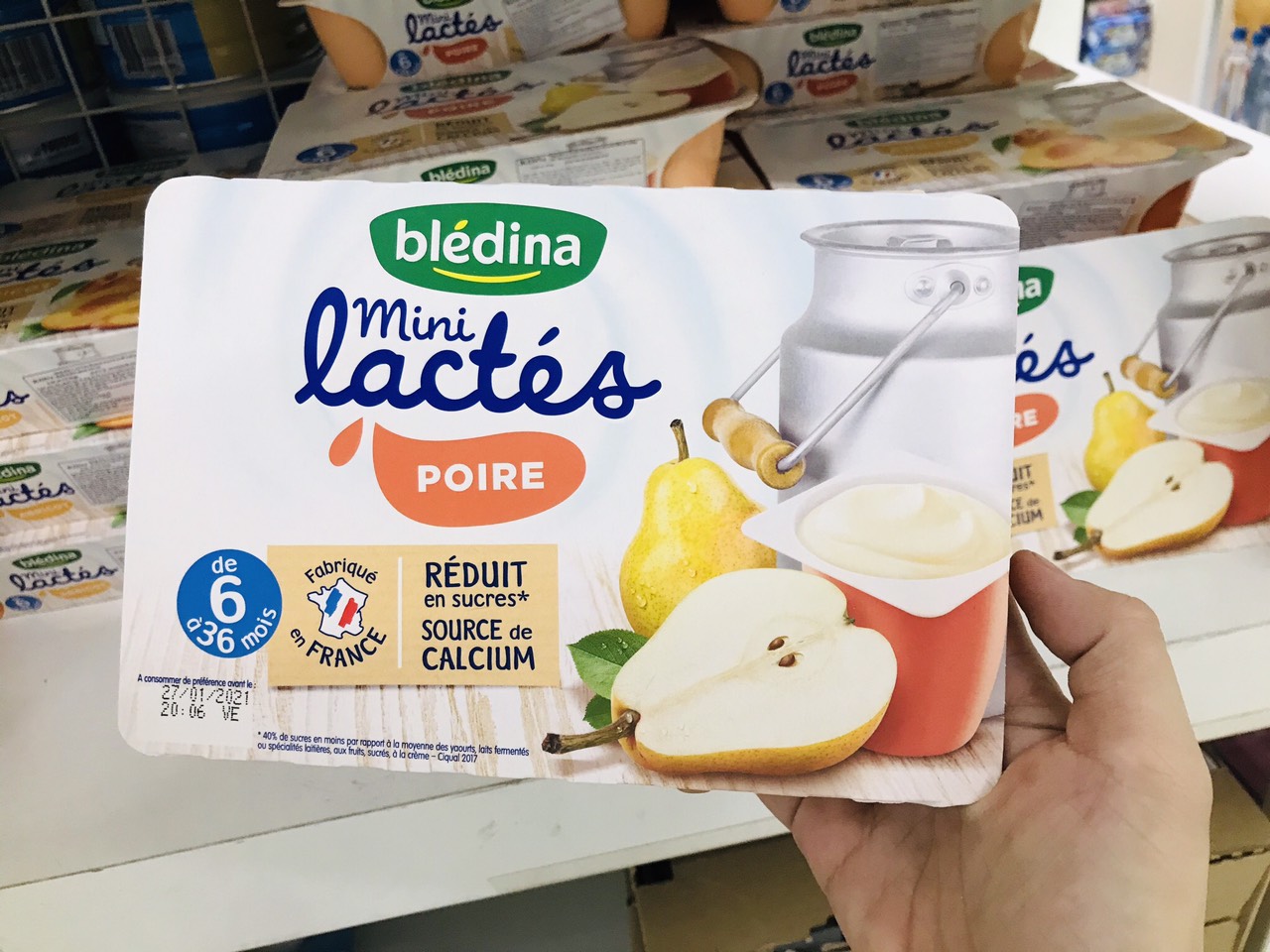 Sữa chua BLEDINA - Pháp hương vị lê date 2023
