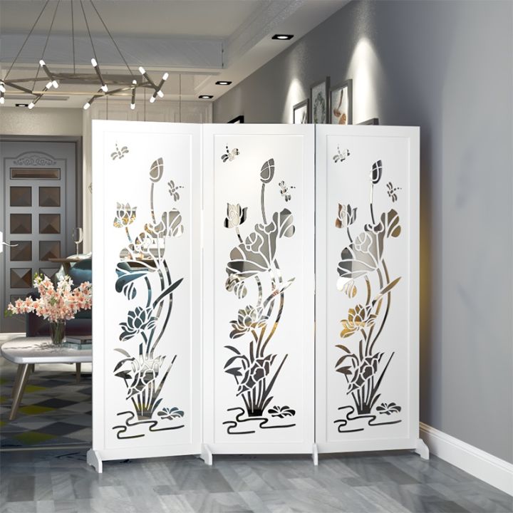 Bình phong vách ngăn hoa sen thanh lịch, Vách ngăn phong thuỷ di động cho phòng khách, nhà hàng ,spa cao cấp GTS306/1 tấm