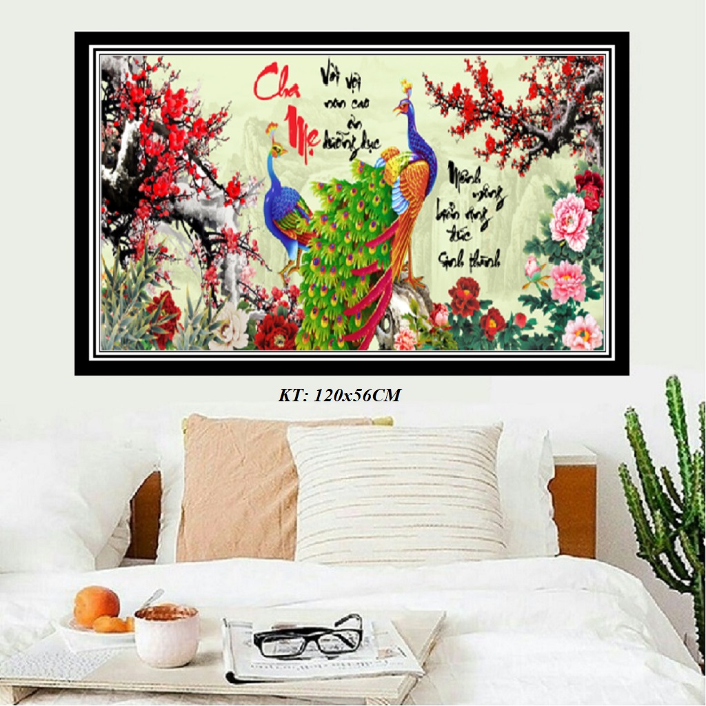 Tranh Đính Đá 5D - Cha Mẹ VS438 - Tranh Đính Đá Venus (TỰ ĐÍNH)