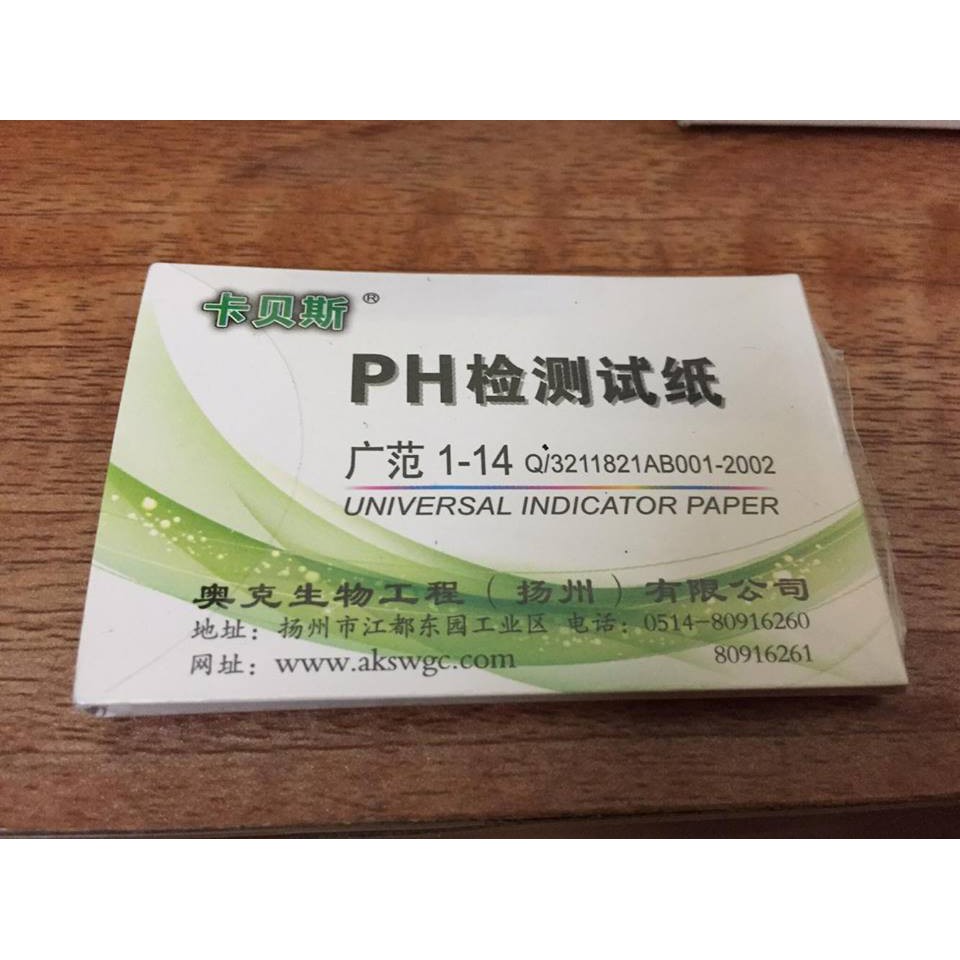 Giấy quỳ tím đo độ pH