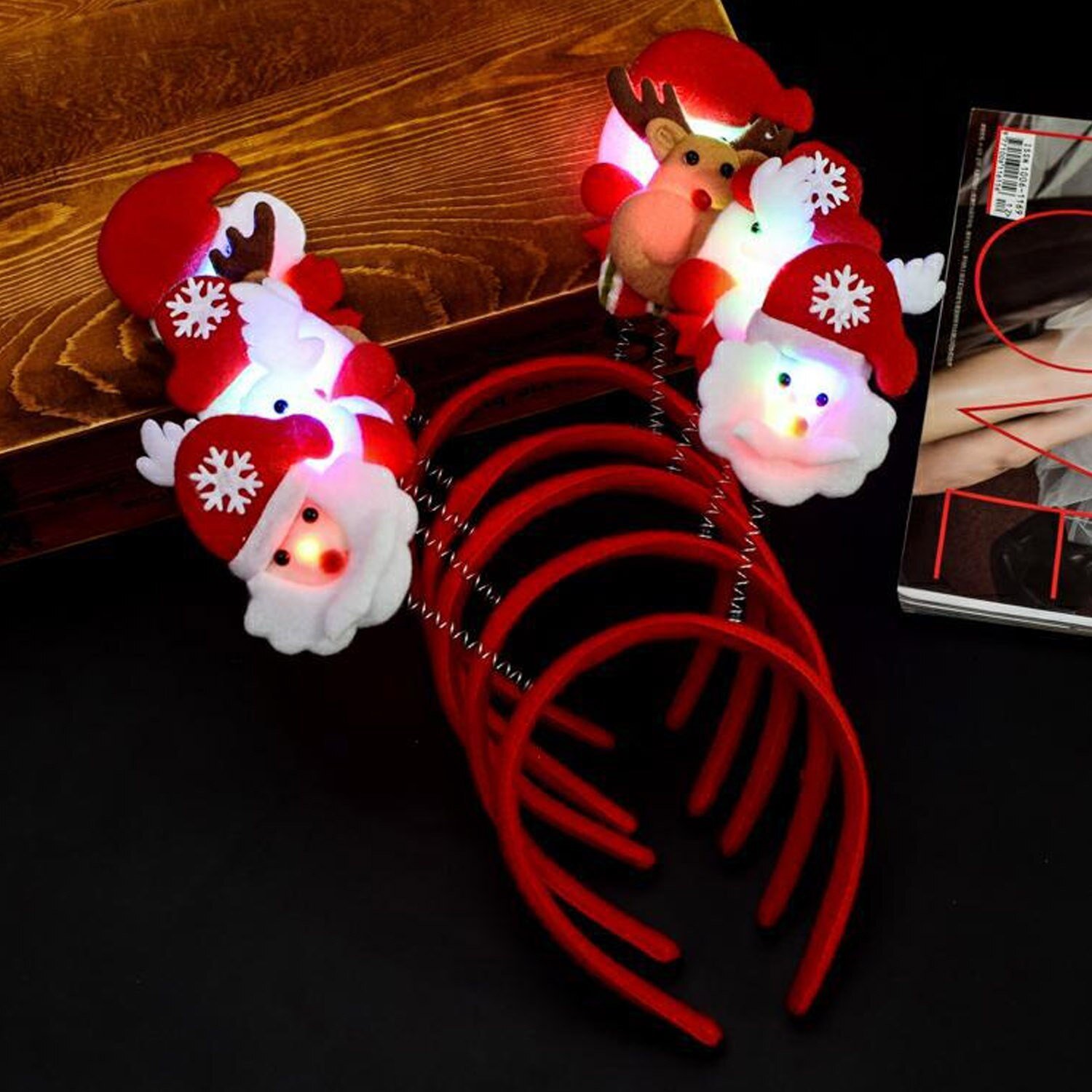 Cài tóc Noel có đèn led ngộ nghĩnh dành cho bé