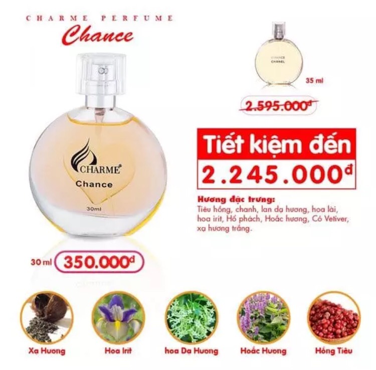[HCM]Nước hoa Chance 30 ml