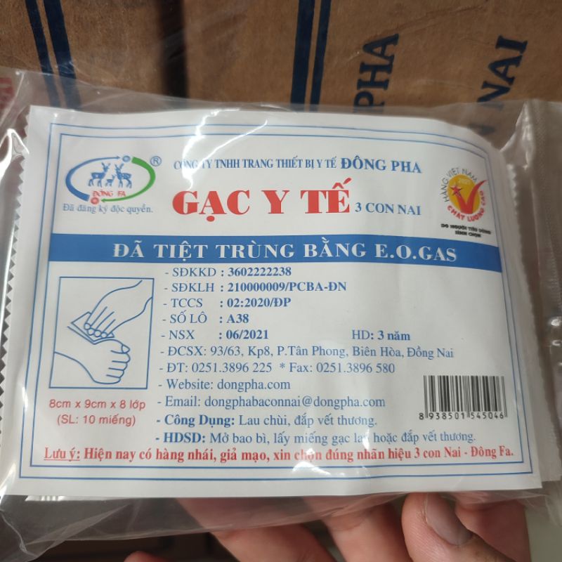 (Q1-HCM) Gạc Y Tế Tiệt Trùng Đông Pha