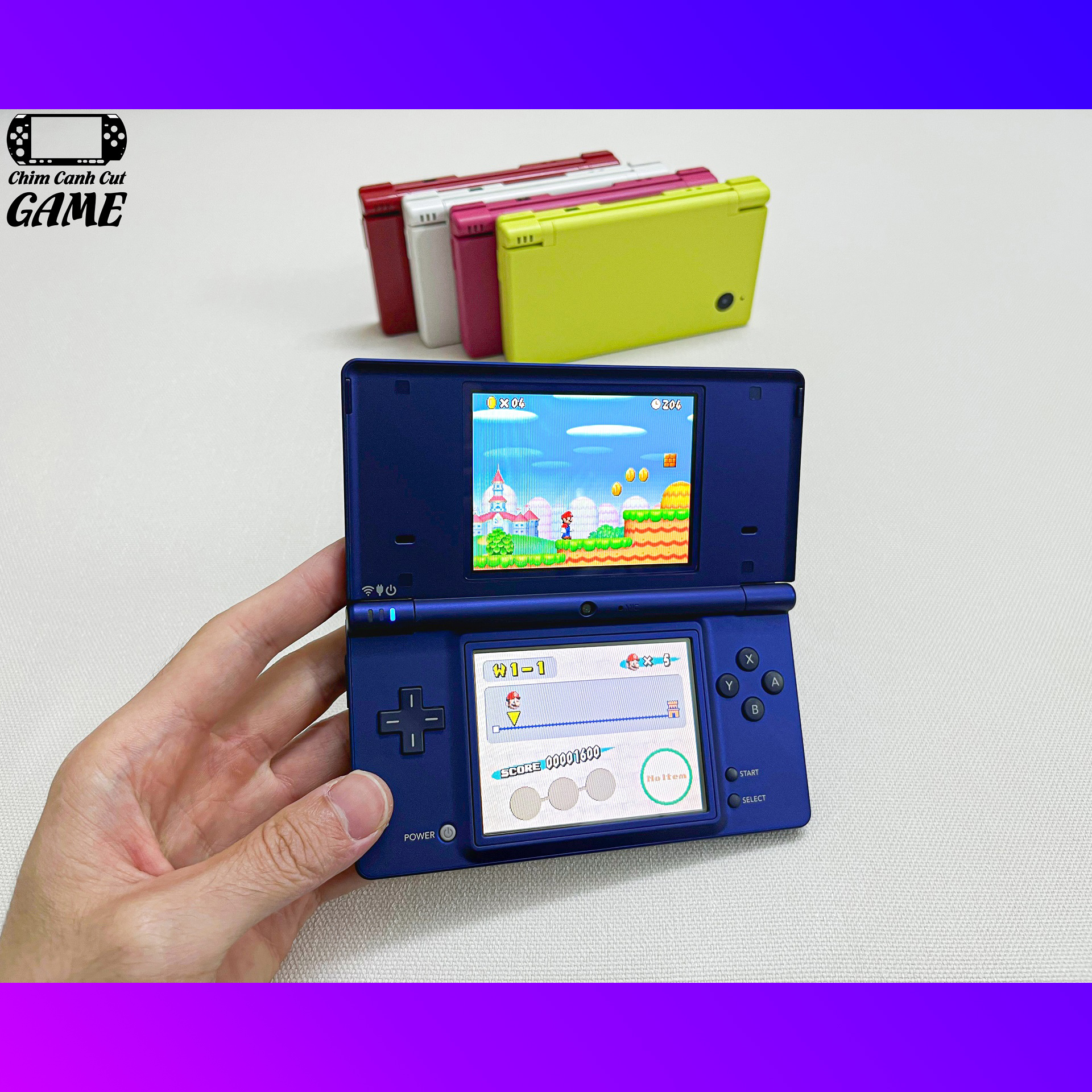 [CHÍNH HÃNG] Máy chơi Game Nintendo DSi (Miễn phí cài Game, Phụ kiện đầy đủ)