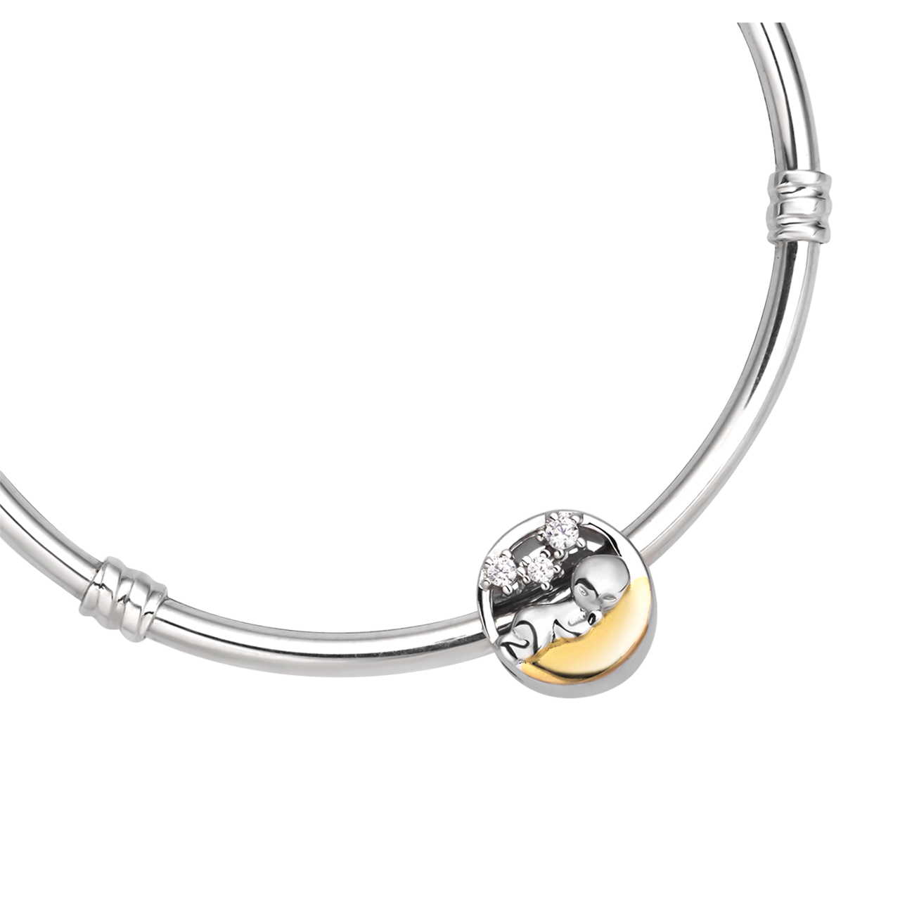 HẠT CHARM XỎ DIY PNJSILVER HÌNH EM BÉ NGỦ 00XML060000